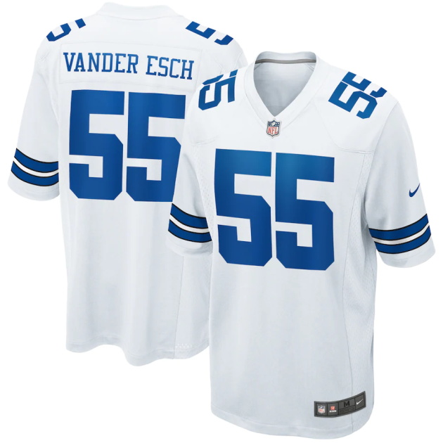 mens nike leighton vander esch white dallas cowboys game jersey